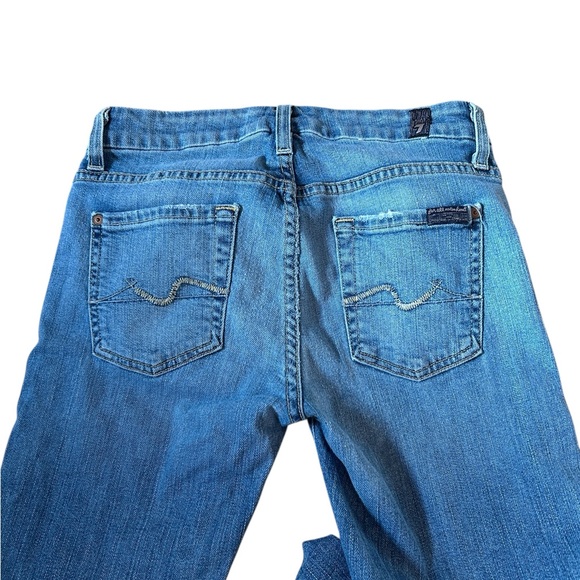7 For All Mankind Kimmie Boot Cut Low Rise Denim Jeans size Women’s 26 - Picture 5 of 7
